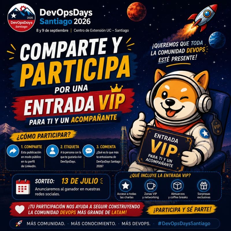 Asegura tu pase VIP para el DevOpsDays Santiago 2026: Así te lo puedes ganar