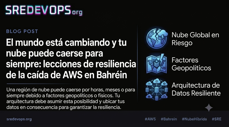El mundo está cambiando y tu nube puede caerse para siempre: lecciones de resiliencia de la caída de AWS en Bahréin