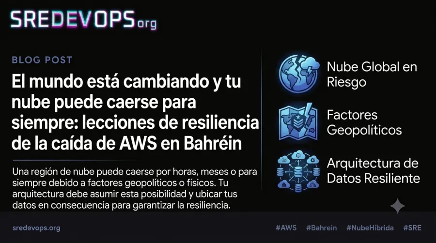 El mundo está cambiando y tu nube puede caerse para siempre: lecciones de resiliencia de la caída de AWS en Bahréin
