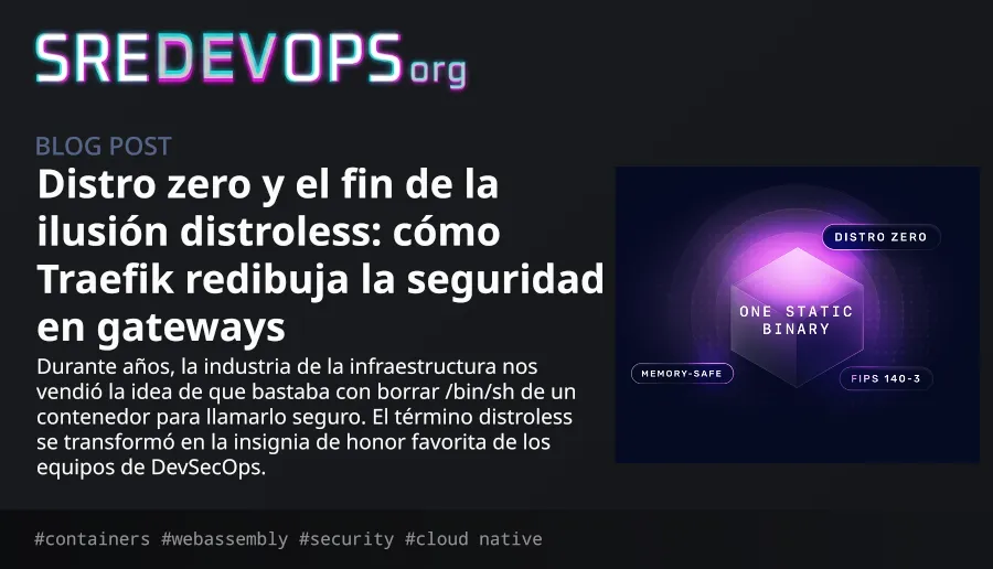 Distro zero y el fin de la ilusión distroless: cómo Traefik redibuja la seguridad en gateways